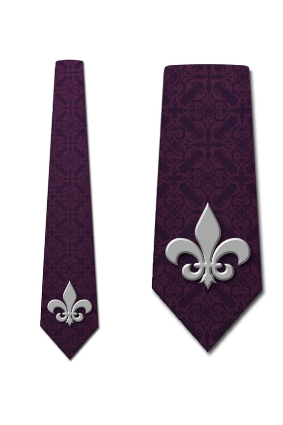 Fleur de Lis Ties Mens Mardi Gras Necktie New Orleans Tie by Three Rooker