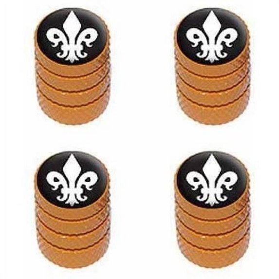 Fleur de Lis Tire Rim Wheel Aluminum Valve Stem Caps, Multiple Colors