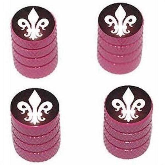 Fleur de Lis Tire Rim Wheel Aluminum Valve Stem Caps, Multiple Colors
