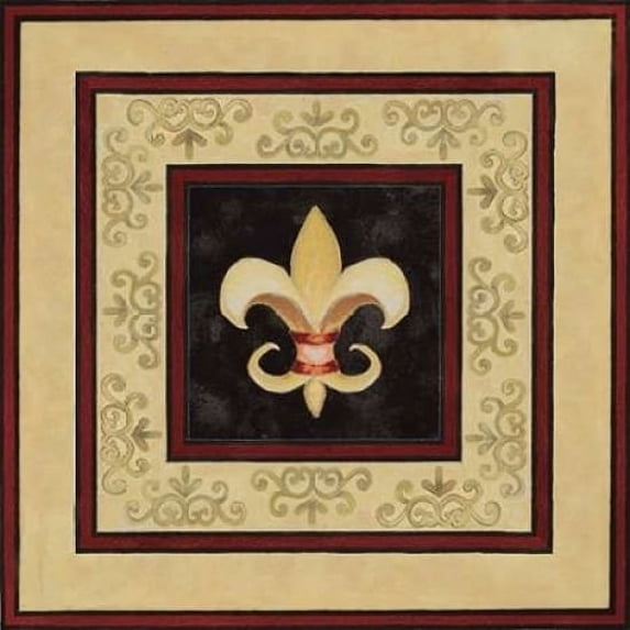 Fleur de Lys II Poster Print by janice Gaynor (24 x 24)
