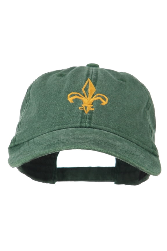 Fleur de lis Embroidered Cap - Dark Green OSFM