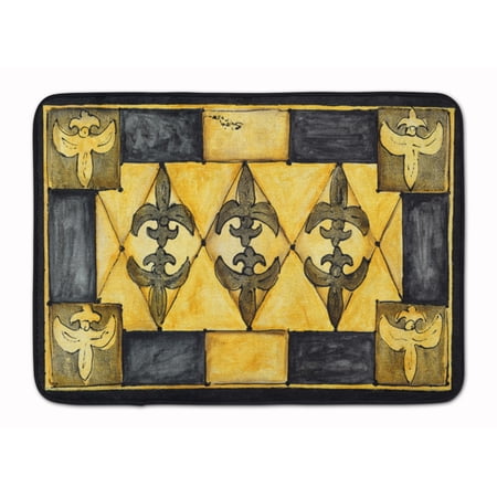 Fleur de lis Machine Washable Memory Foam Mat