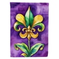 thumbnail image 1 of Fleur de lis Mardi Gras Garden Flag 11.25 in x 15.5 in, 1 of 5