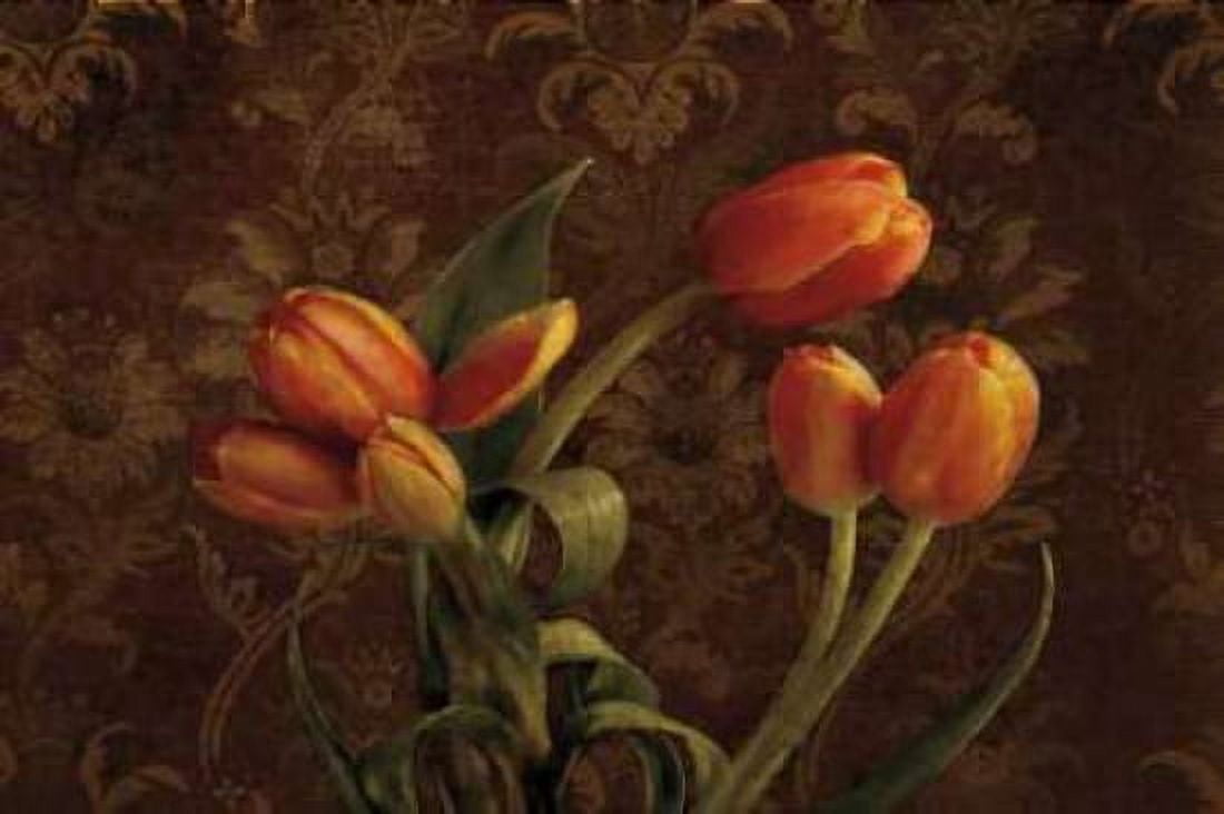 Fleur de lis Tulips Canvas Art - Janel Pahl (12 x 18)