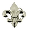 thumbnail image 1 of Fleur de lis belt buckle Saint Sign French Flower Lily Men Silver Chrome New Big, 1 of 2