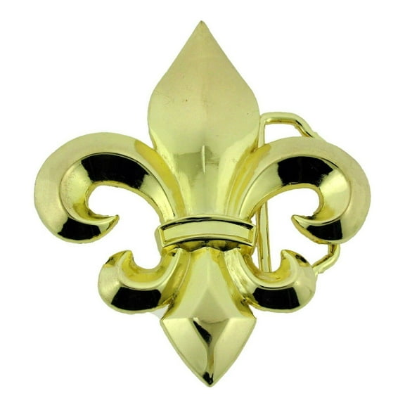 Fleur de lis belt buckle Saint Sign French Flower Men Gold Plain Big New Style