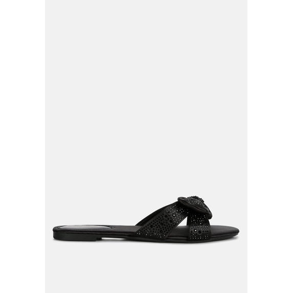 Fleurette Bow Flat Sandals
