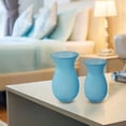thumbnail image 1 of Fleurine Colored Glass Collection, Set of 2 Frosted Tulip Shaped Table Vases, 1 of 8