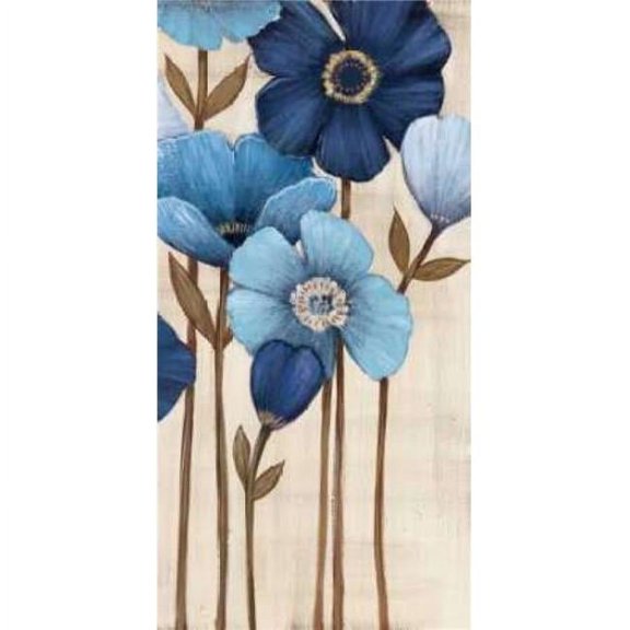 Fleurs Bleues II Poster Print by  MAJA