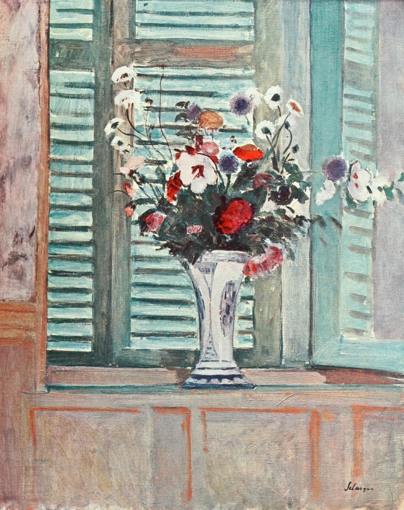 Fleurs Canvas Art - Henri Labasque (24 x 36)