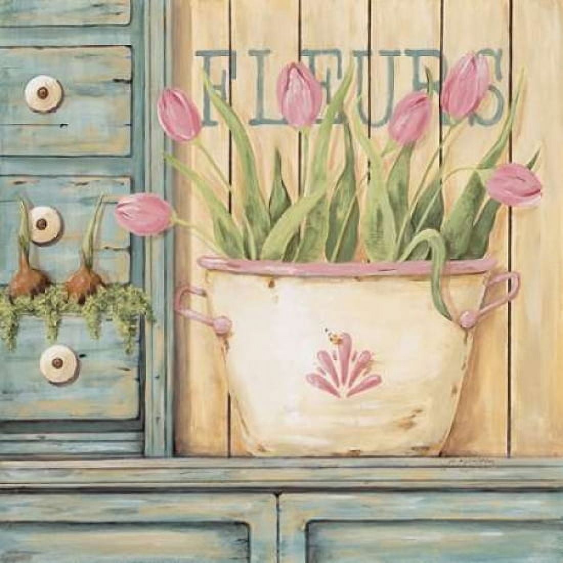 Fleurs Canvas Art - Jo Moulton (24 x 24)