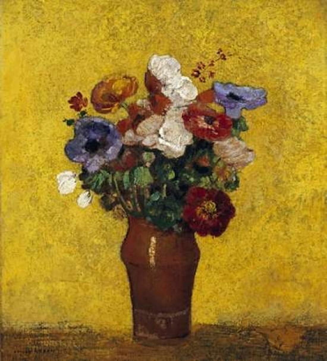 Fleurs Canvas Art - Odilion Redon (24 x 24)