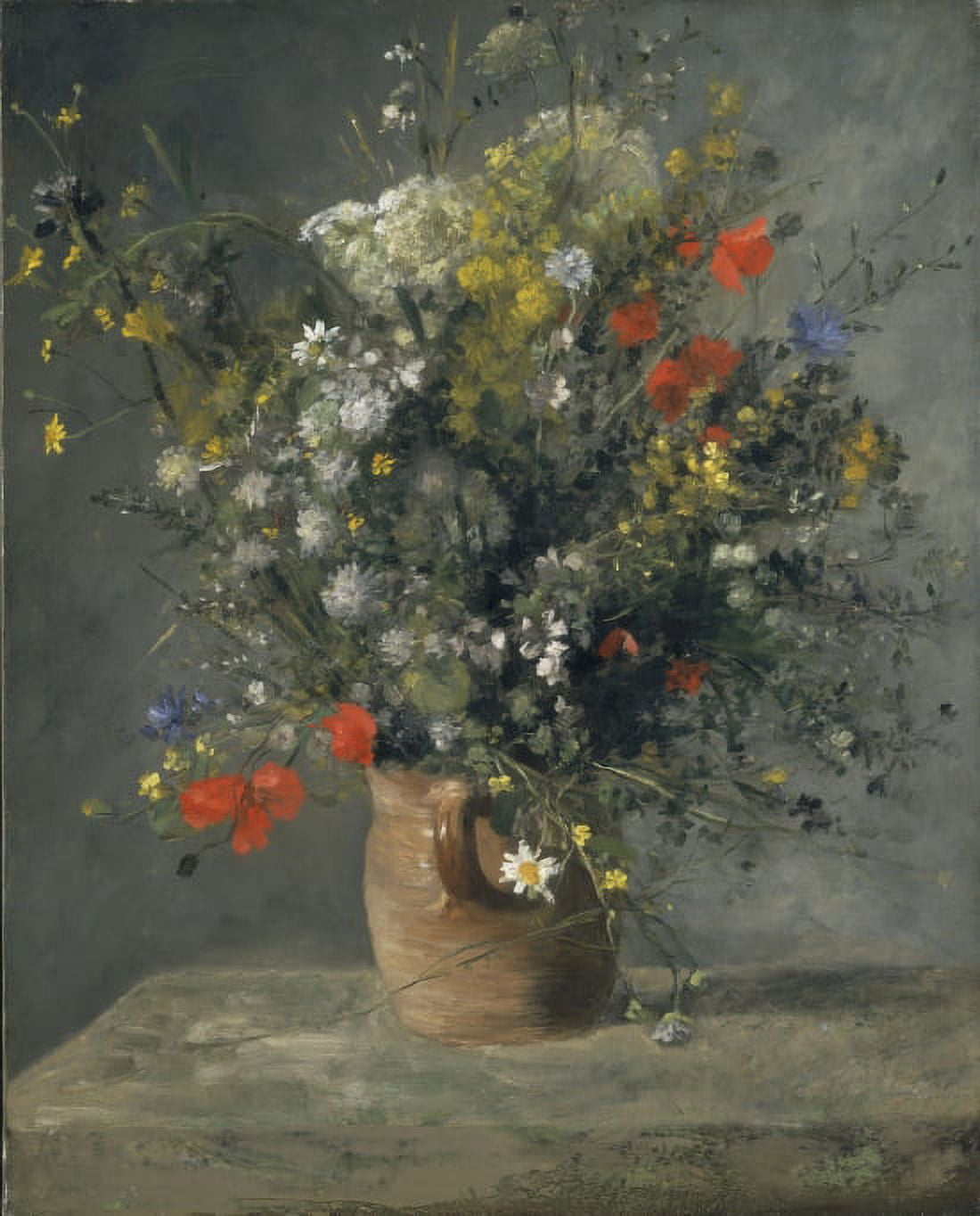 Fleurs Dans Un Vase National Gallery Of Art Canvas Art - Pierre Auguste Renoir (18 x 24)