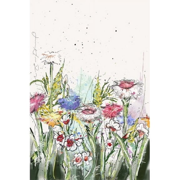 "Fleurs Fraiches" Painting Print on Wrapped Canvas