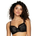 thumbnail image 1 of Fleurs Unlined Bras | 32C - 44H | Felina (Black, 44DD), 1 of 2