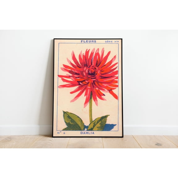 Fleurs Vintage Poster Floral Poster Botanical Poster Large Wall Art Home Decor Botanical Poster Science Poster Tnf Living Room, Poster Only