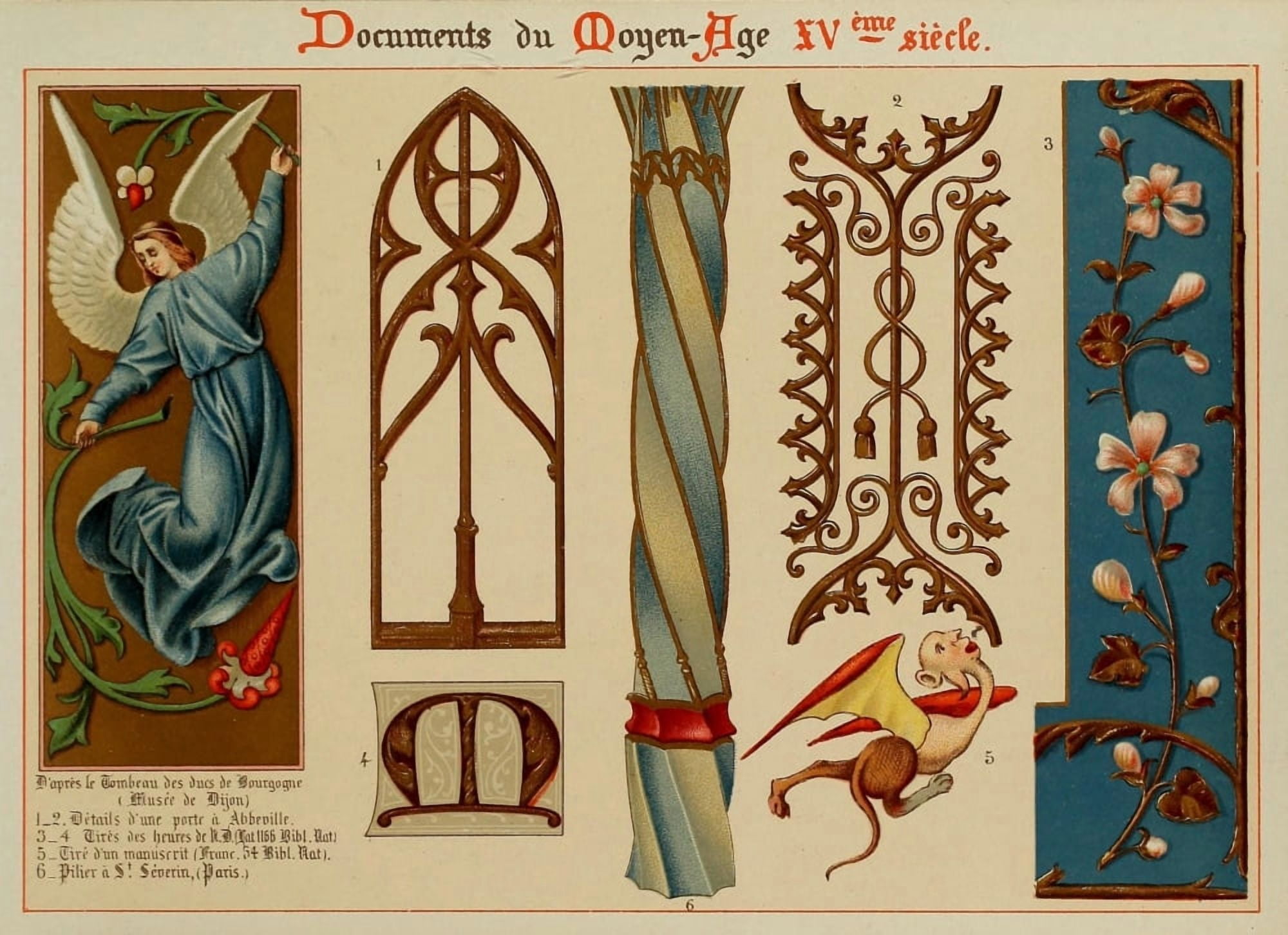 Fleurs dapres Nature et Fleurs Ornementales 1890 Var inc angel Canvas Art - Unknown (24 x 36)