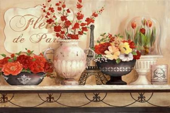 Fleurs de Paris Canvas Art - Nan (12 x 18)