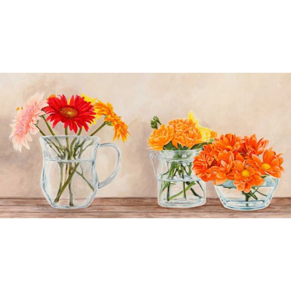 Fleurs et Vases Jaune Poster Print by Remy Dellal (10 x 20)