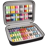 Fleurvie Bobbins Thread Organizer Box Holds 84pcs Bobbins and 24pcs Sewing Thread Spools, Black Box Only