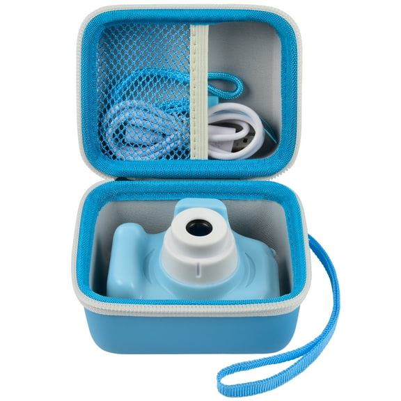 Fleurvie Camera Case Compatible with Seckton for Goopow for Desuccus for Rindol for VATENIC for Rikum for GKTZ Kid Toy Video Camera. Kids Digital Cameras Carrying Holder (Box Only)-Light Blue