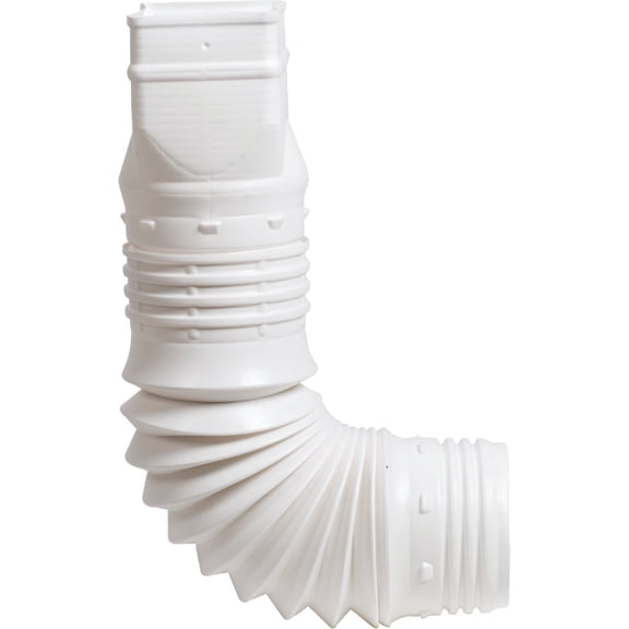 Amerimax Flex-A-Spout 5 " Plastic White Residential Use, Standard Application