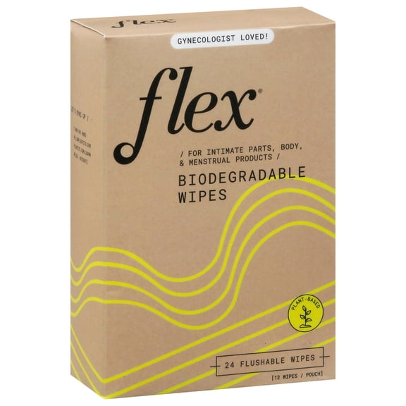 Flex Biodegradable Wipes 2-Pack 24 Count (Pack Of 3)