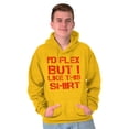 thumbnail image 1 of Flex But Like This Funny Gym Exercise Hoodie Hooded Sweatshirt Men Brisco Brands 3X, 1 of 6