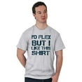 thumbnail image 1 of Flex But Like This Funny Gym Exercise Men's Big & Tall Crewneck Graphic Tee Brisco Brands 2X, 1 of 4