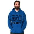 thumbnail image 1 of Flex But Like This Funny Gym Exercise Men's Big & Tall Graphic Hoodie Brisco Brands 2X, 1 of 5