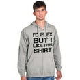 thumbnail image 1 of Flex But Like This Funny Gym Exercise Zip Hoodie Sweatshirt Men Brisco Brands X, 1 of 6