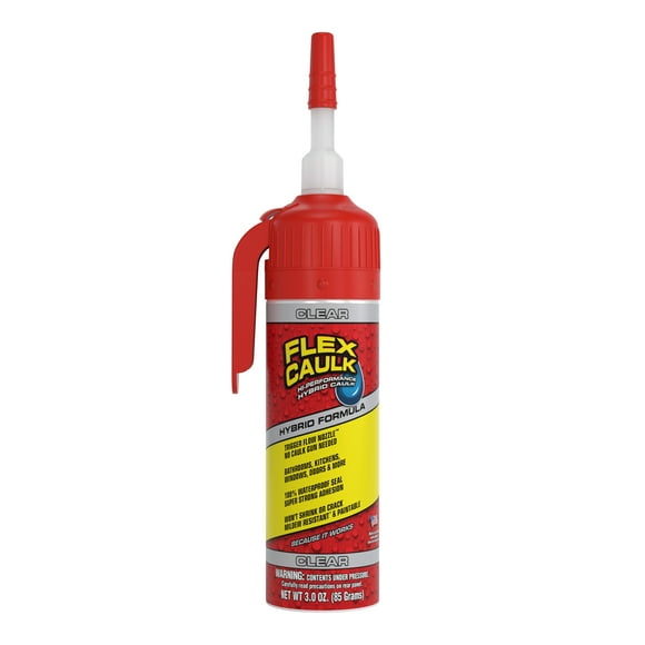 Flex Seal Caulk Clear 3 oz Pressurized Can with Adjustable Trigger Flow Nozzle