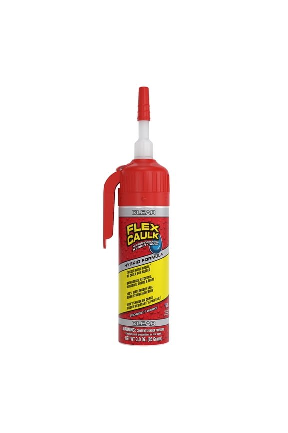 Caulk Clear 3 oz Pressurized Can with Adjustable Trigger Flow Nozzle