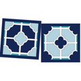 thumbnail image 1 of Flex! Coaster Set of 4, Coastal Quatrefoil, 1 of 2
