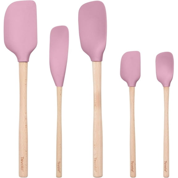 Flex-Core Spatula Wood Handled Set S/5 Pink Sorbet