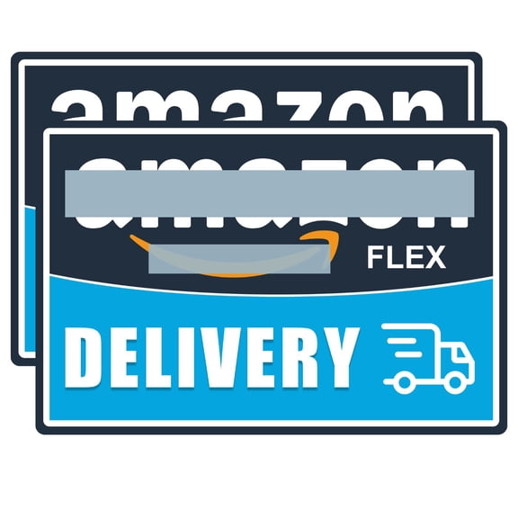 Flex Delivery Driver Car Magnet, 2 Pack Reflective Magnetic Signs for Delivery Drivers, Weatherproof 12 x 8 in