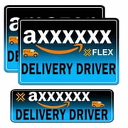 Flex Delivery Driver Car Magnet, 3PCS Frequent Stops Removable Set, Delivery Vehicle Magnet Car Door and Bumper Sign, High Reflective Waterproof Weather-Resistant