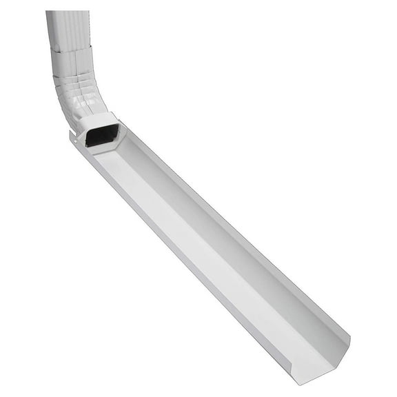 Flex-Drain 37030 Dripper Flipper Vinyl, 2-Pack - White Gutter Extension - 30 Inch Hinged Downspout - Universal 2x3 Elbow Fit - Easy Install
