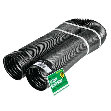 Flex-Drain 4'' X 12' Soild Drainage Pipe