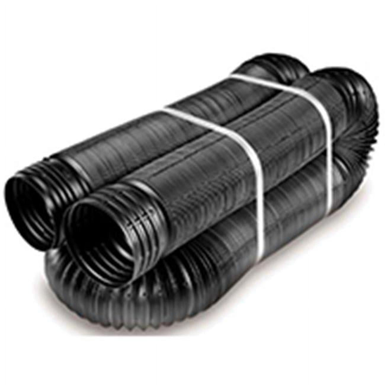 FlexDrain 51310 Flexible/Expandable Landscaping Drain Pipe, Perforated