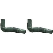 Flex-Drain Downspout Extension Flex-A-Spout - Bendable Plastic - 2 Pack, Green