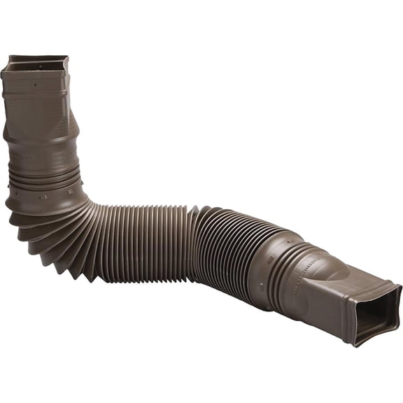 Flex-Drain 85019 Downspout Extension, Brown (Brown, 2-Pack)
