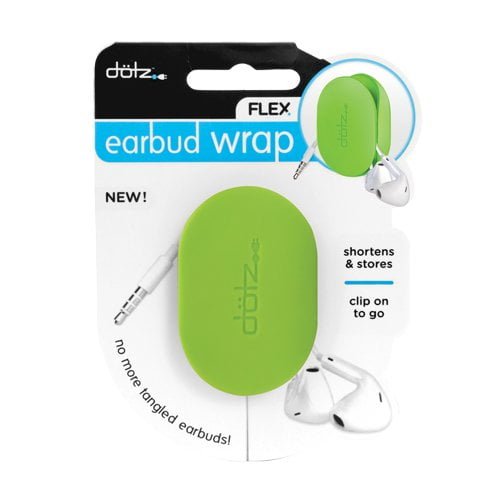 Flex Earbud Wrap W/belt Clip, Lime Green