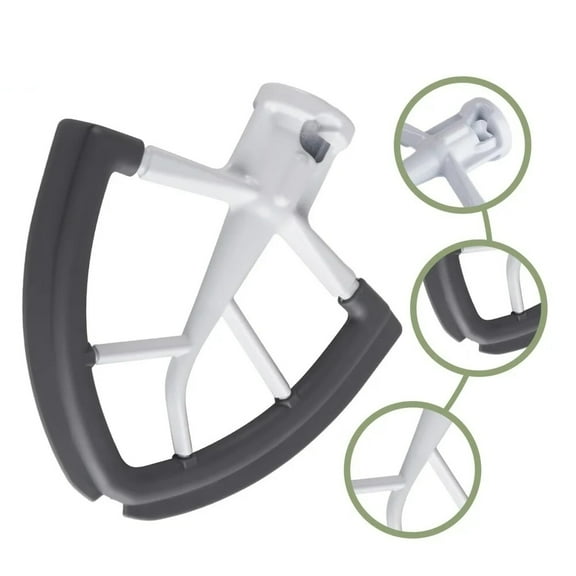 Flex Edge Beater Compatible with Compatible with 4.5-5 Quart Tilt-Head Stand Mixers,KitchenAid Mixer Attachments,Paddle with Scraper,Flexible Silicone Edges