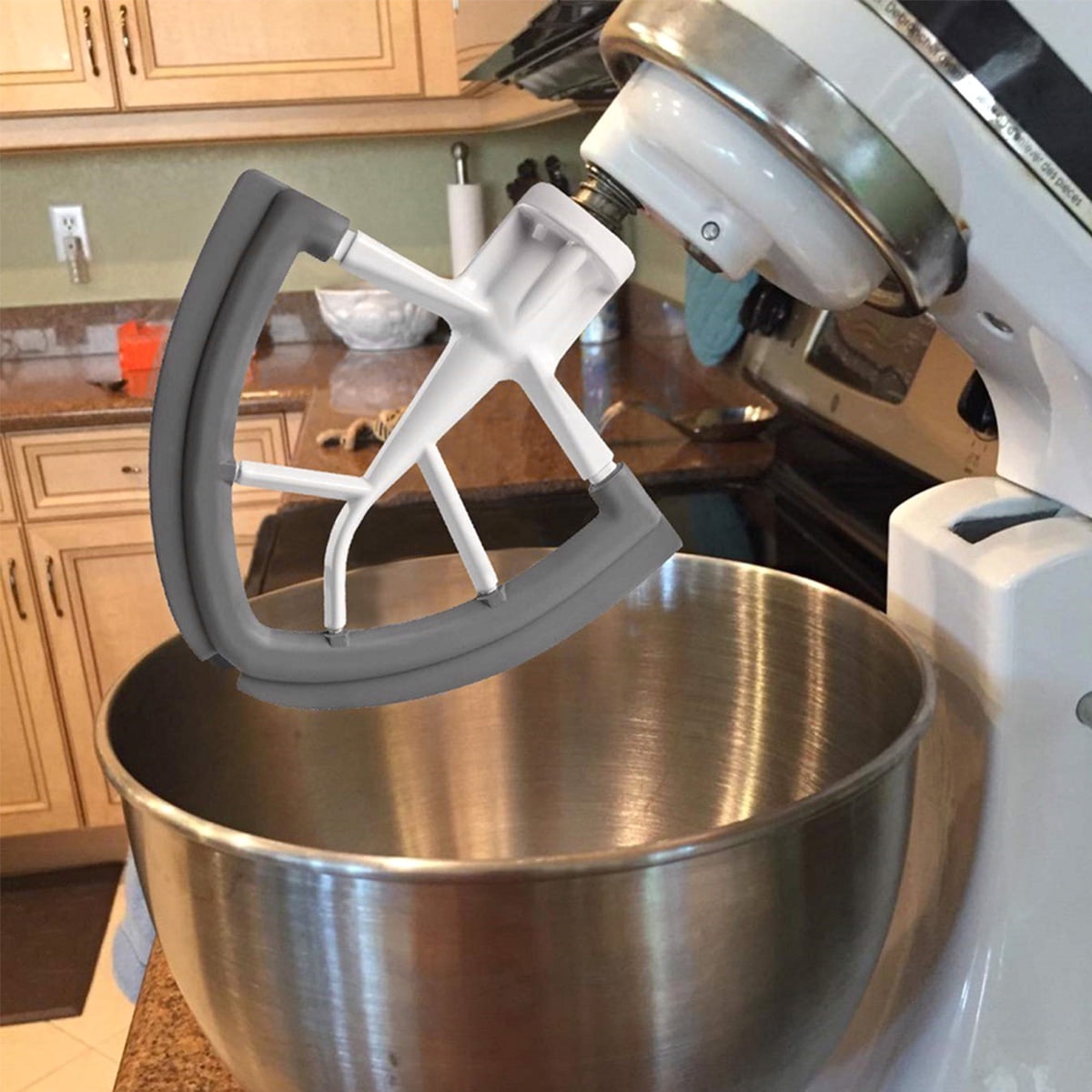 6 Quart Flex Edge Beater for Kitchenaid Bowl-Lift Stand Mixers, Kitchenaid  Paddle Attachment with Both-Sides Flexible Silicone Edges Bowl Scraper, And