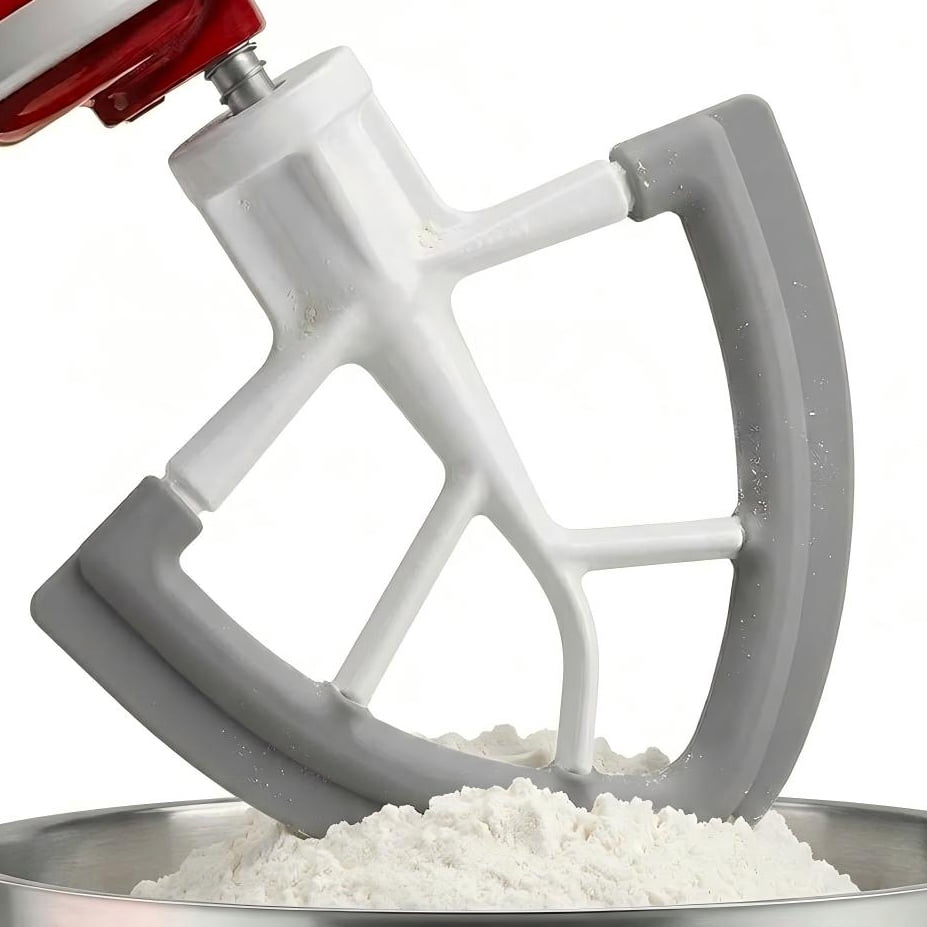 Flex Edge Beater for KitchenAid Mixer4.5/5 QT Kitchenaid 4.5/5 Quart Flat Paddle Beater Attachments with Scraper for Tilt-Head Stand Mixer 4.5/5 Quart - White