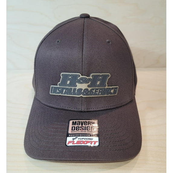 Flex Fit hat With Custom Leather patch