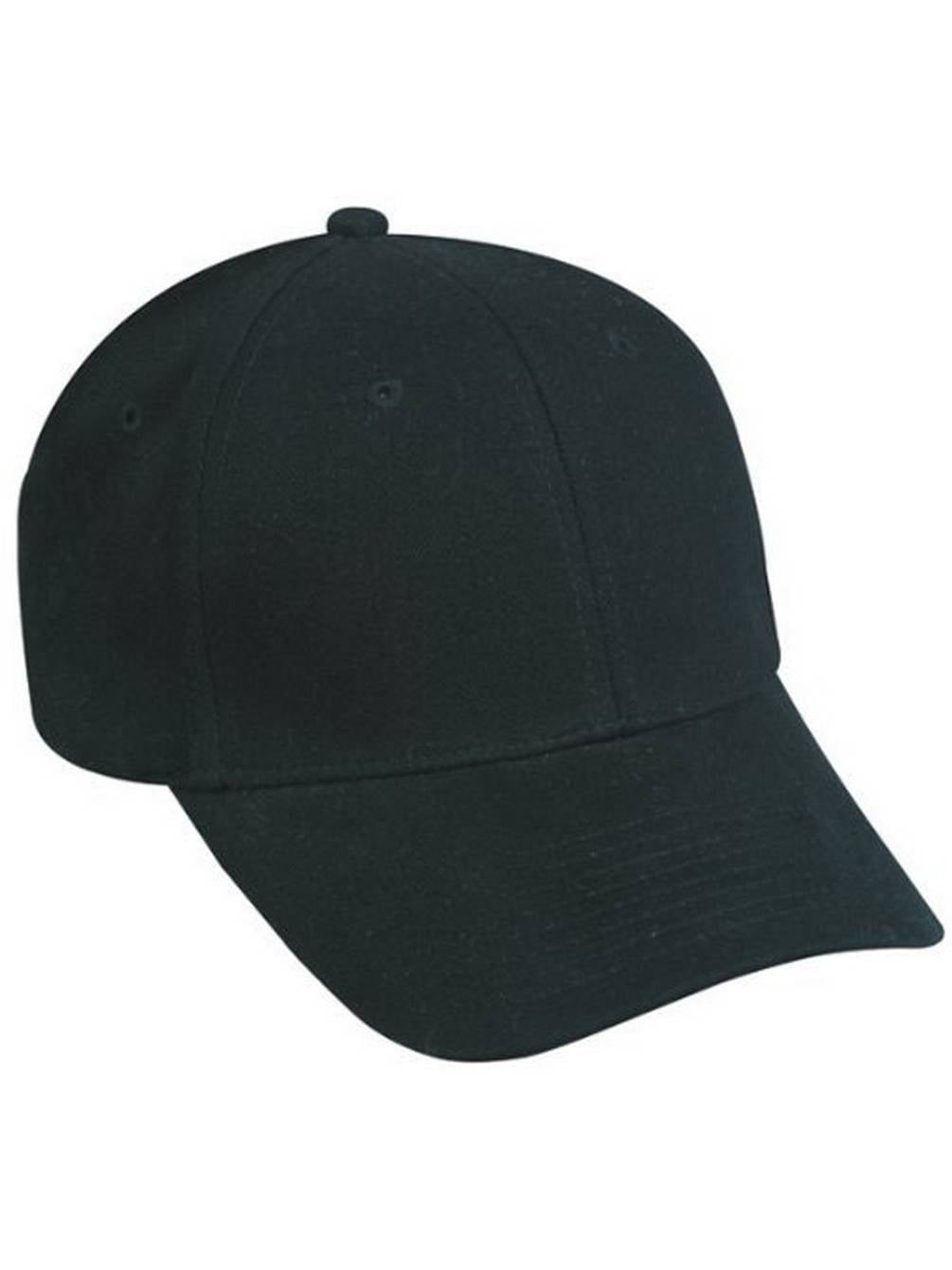 black fitted hat