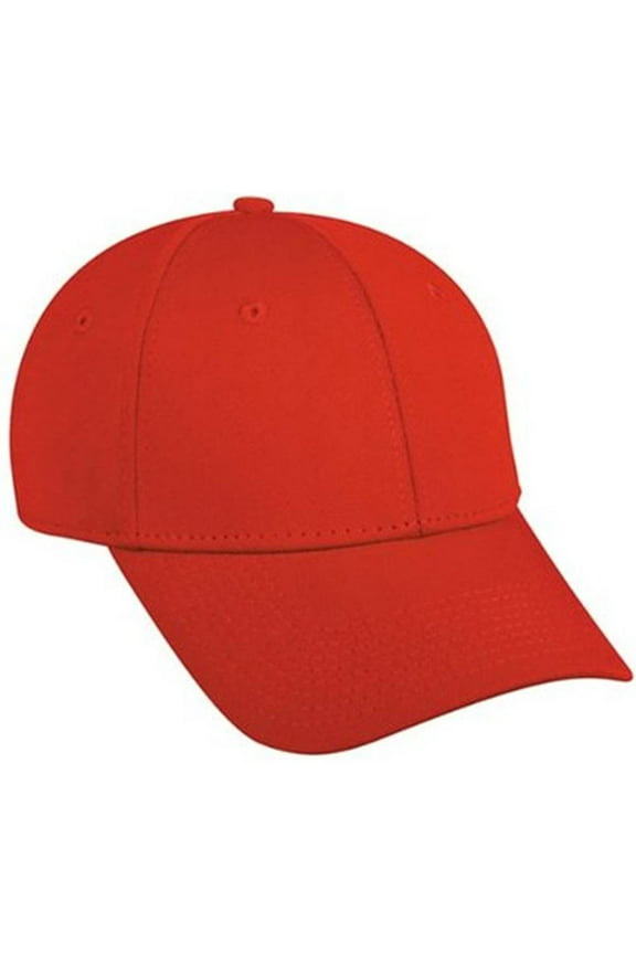 Flex Fitted Baseball Cap Hat - Red, Large-XL
