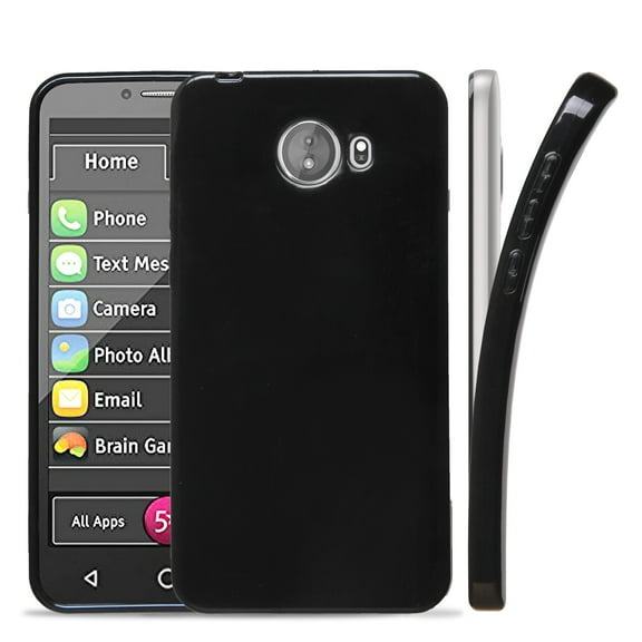 Flex Gel For Greatcall Jitterbug Smart2 (5.5”) Black Ultra Slim Flexible Gel TPU